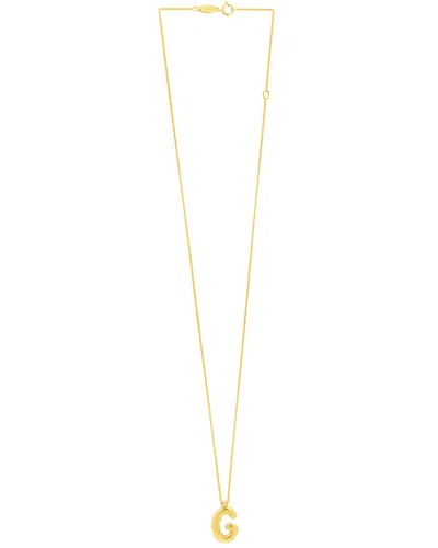 Italian Gold 14k  Helium Initial Necklace