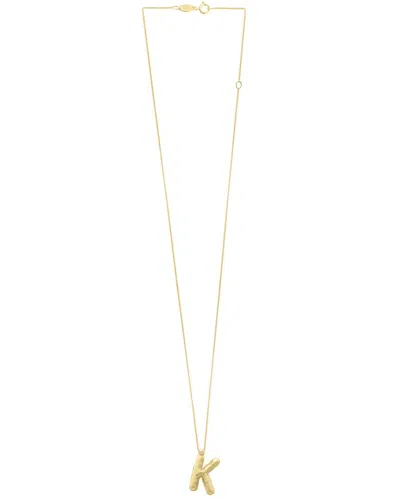 Italian Gold 14k  Helium Initial Necklace