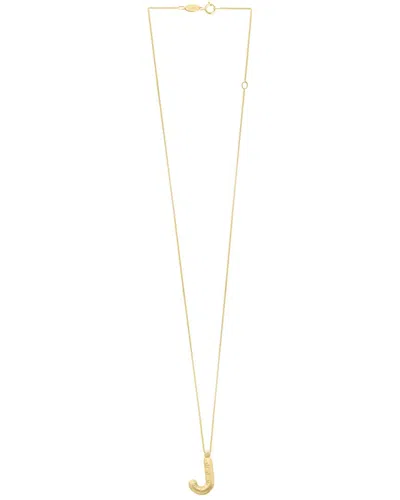 Italian Gold 14k  Helium Initial Necklace