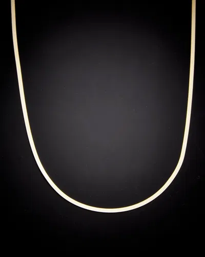 Italian Gold Herringbone Chain Necklace