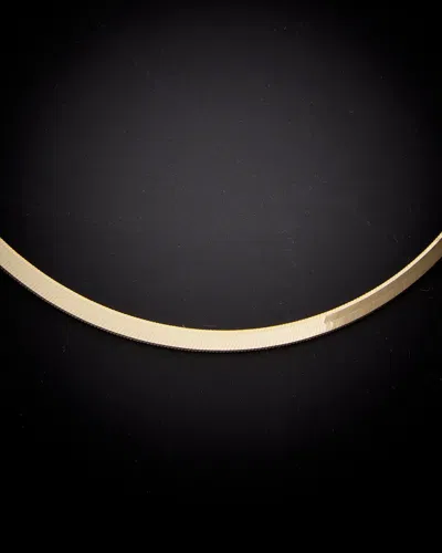 Italian Gold Herringbone Chain Necklace