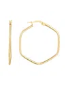 Italian Gold Hexi Geometric Hoops