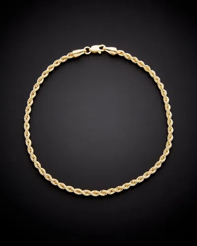 Italian Gold Hollow Rope Bracelet
