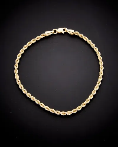 Italian Gold Hollow Rope Bracelet