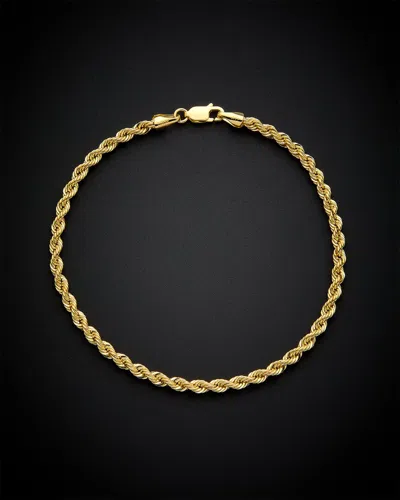 Italian Gold Hollow Rope Bracelet