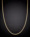 Italian Gold Hollow Rope Chain Necklace