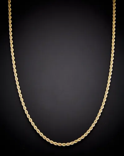 Italian Gold Hollow Rope Chain Necklace