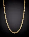 Italian Gold Hollow Rope Chain Necklace