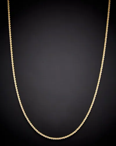 Italian Gold Hollow Rope Chain Necklace