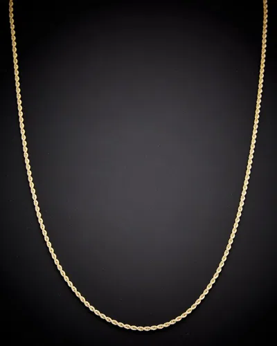 Italian Gold Hollow Rope Chain Necklace