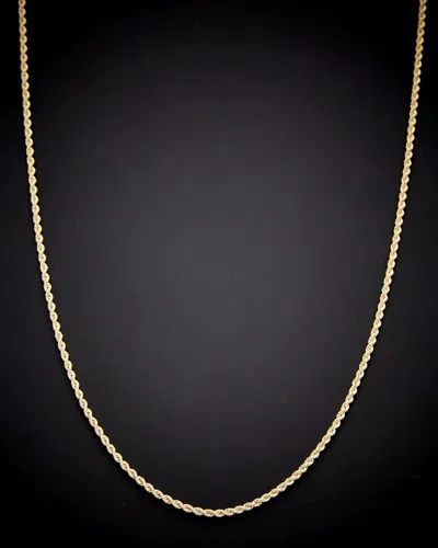 Italian Gold Hollow Rope Chain Necklace