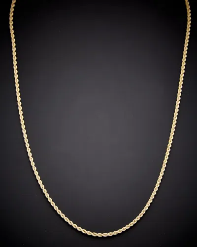 Italian Gold Hollow Rope Chain Necklace