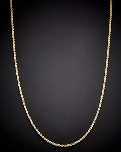 Italian Gold Hollow Rope Chain Necklace