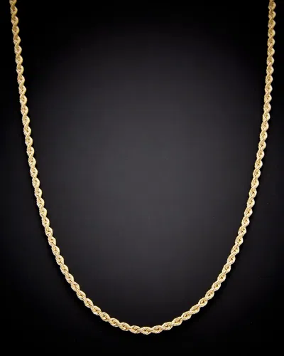 Italian Gold Hollow Rope Chain Necklace