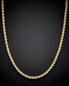 Italian Gold 14k  Hollow Rope Chain Necklace