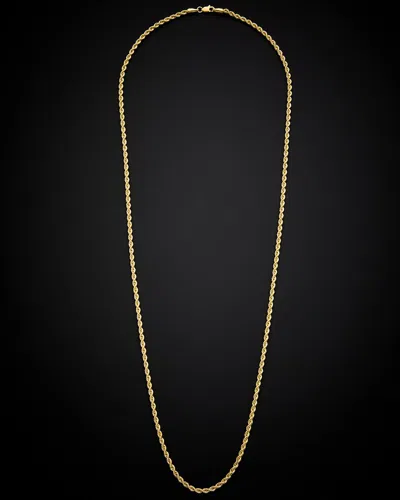 Italian Gold 14k  Hollow Rope Necklace