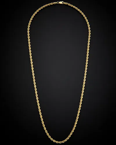 Italian Gold Hollow Rope Necklace
