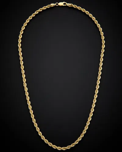 Italian Gold Hollow Rope Necklace