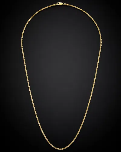 Italian Gold Hollow Rope Necklace