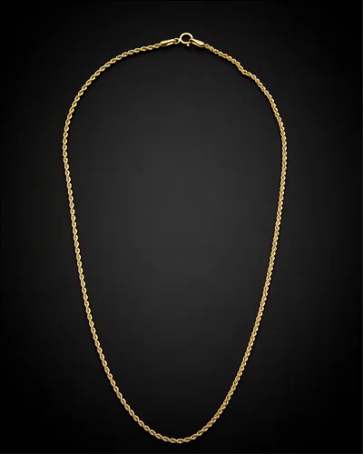 Italian Gold Hollow Rope Necklace