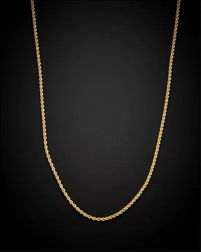 Italian Gold Hollow Rope Necklace