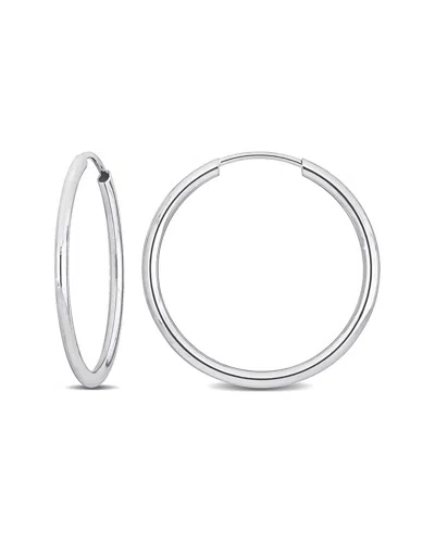 Italian Gold 14k  Hoops In Metallic