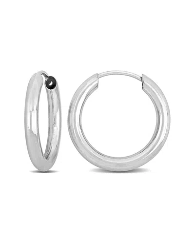 Italian Gold 14k  Hoops In Metallic