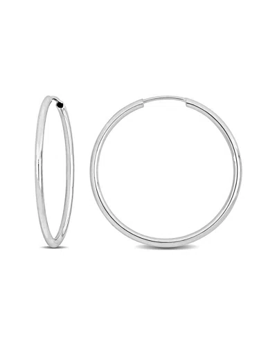 Italian Gold 14k  Hoops In Metallic