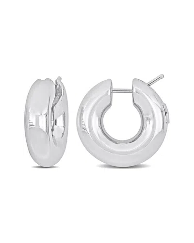 Italian Gold 14k  Hoops In Metallic