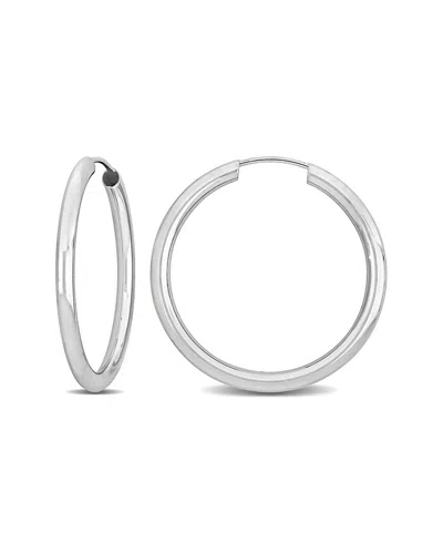 Italian Gold 14k  Hoops In Metallic