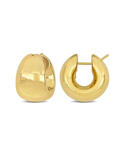 Italian Gold 14k  Hoops In Brown