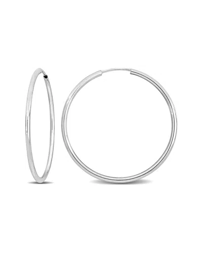 Italian Gold 14k  Hoops In Metallic