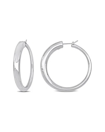 Italian Gold 14k  Hoops In Metallic