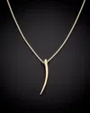 Italian Gold Horn Pendant Necklace
