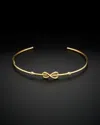 Italian Gold 14k  Infinity Open Bangle In Gold