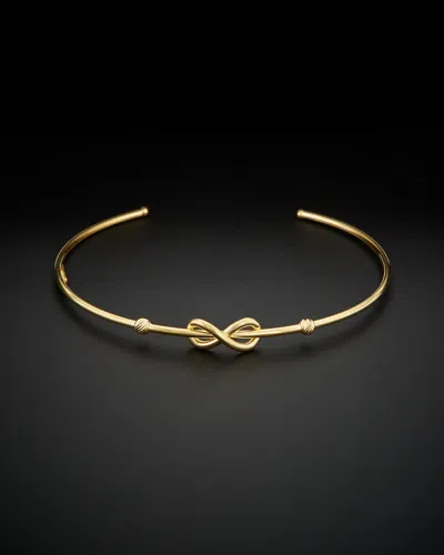 Italian Gold 14k  Infinity Open Bangle