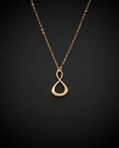 Italian Gold Infinity Pendant Necklace
