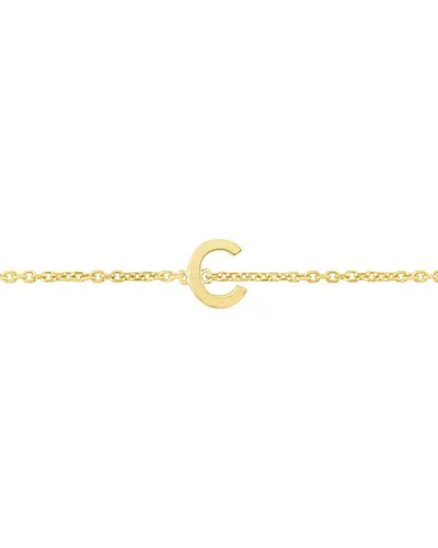 Italian Gold 14k  Initial Bracelet (a-z)