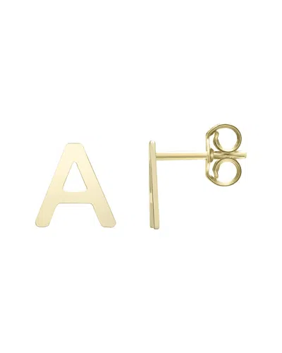 Italian Gold Initial Earrings In Gold