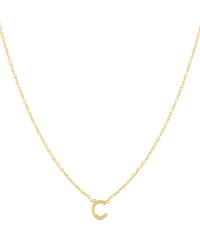 Italian Gold 14k  Initial Necklace (a-z)