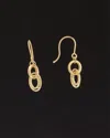 Italian Gold 14k  Interlocking Circle Dangle Earrings