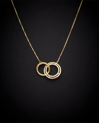 Italian Gold 14k  Interlocking Circles Necklace