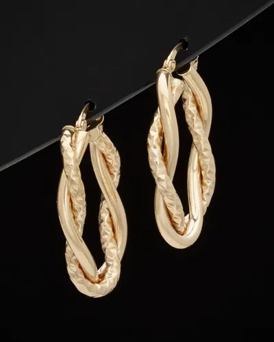 Italian Gold Intertwined Hoops
