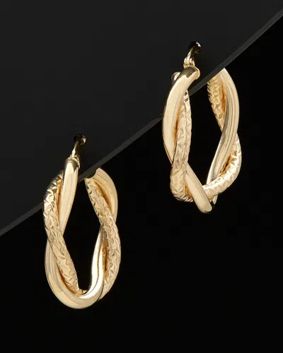 Italian Gold Intertwined Hoops