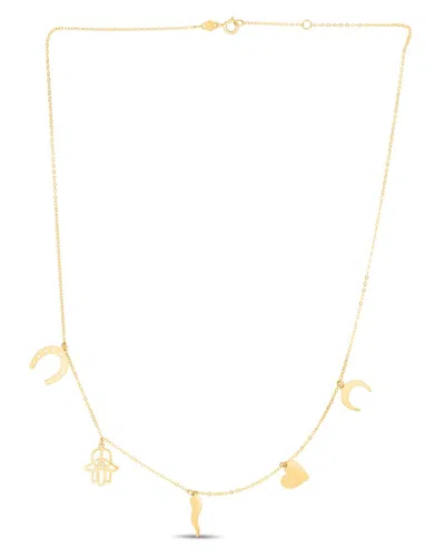 Italian Gold Charm Dangle Bracelet