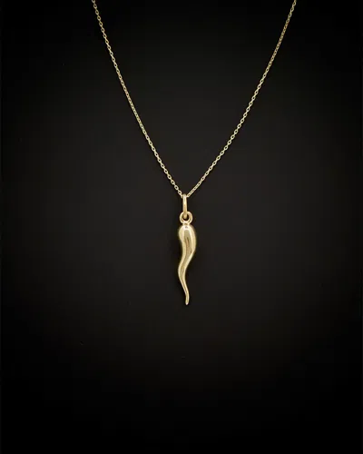 Italian Gold Italian Horn Necklace