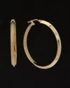 ITALIAN GOLD 14K ITALIAN GOLD KNIFE EDGE HOOPS