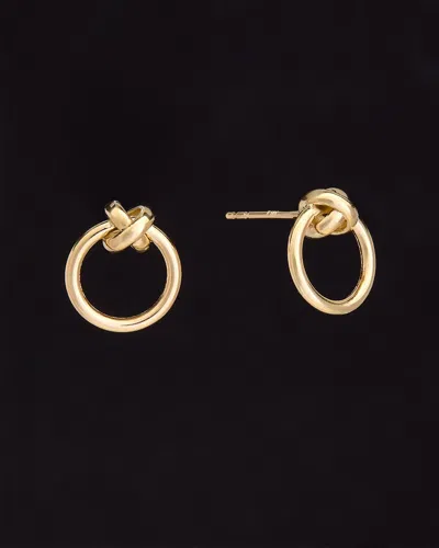Italian Gold Knot Circle Studs