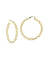 Italian Gold Large Twist Hoops