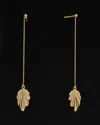 Italian Gold Leaf Drop Earrings
